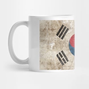 Vintage Aged and Scratched South Korean Flag Mug